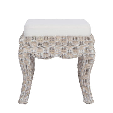 Rowan 19.7" Bohemian Designer Woven Rattan/Wood Vanity Stool - JONATHAN Y